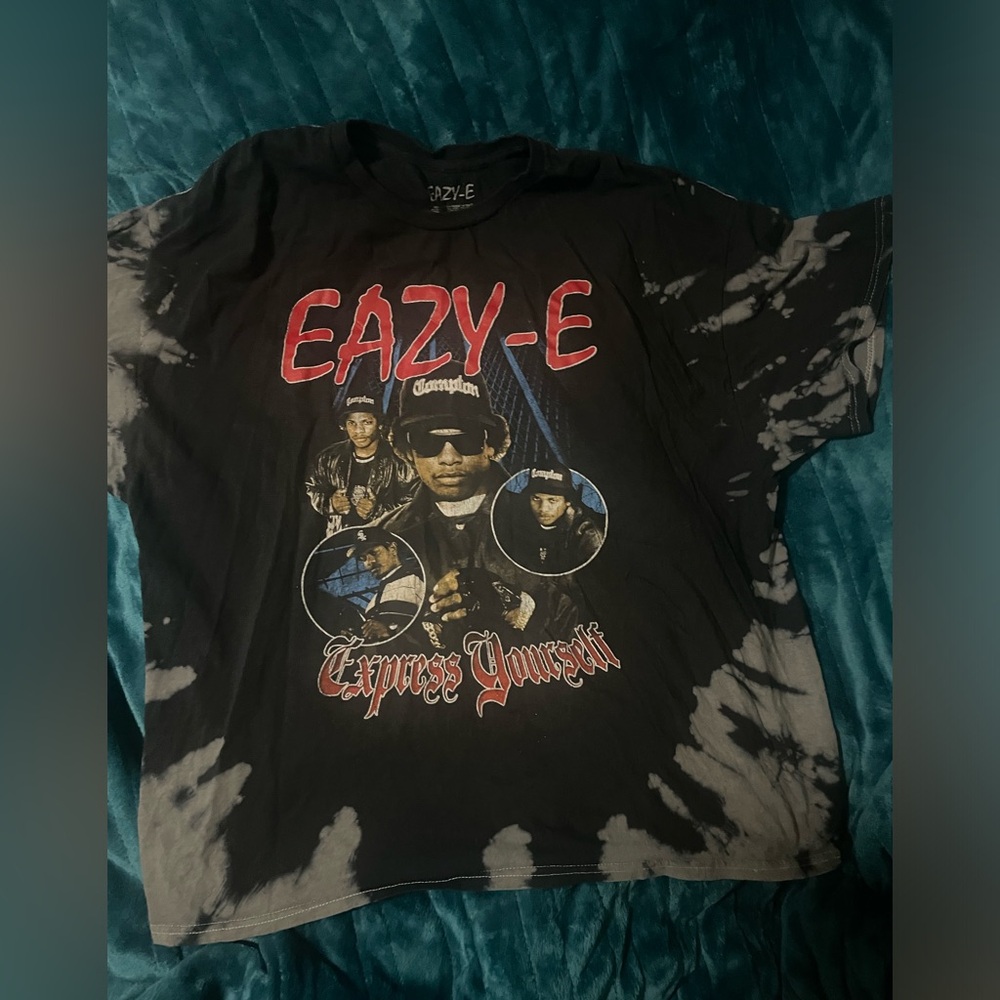 Eazy-E Express Yourself T-Shirt NWA Tie-Dye Size XXL Black/ Gray